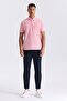 Pink Slim Fit 100% Cotton Mercerized Polo Neck T-Shirt - 2
