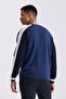 Blue Slim Fit Stripe Detailed Crew Neck Knitwear Sweater - 4
