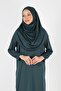 Practical One-Piece Non-Slip Hijab Easy-To-Wear Prayer Dress with Bag - Emerald Green - 4