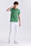Green Slim Fit Printed Polo Neck T-Shirt - 2