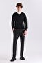 Black Slim Fit V-Neck Knitwear Sweater - 2