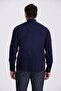 Navy Blue Comfort 100% Cotton Fit Non-Iron Shirt - 4
