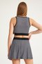 2244_Black 2 Piece Shorts Skirt Lined Crop Women's Swimsuit - 8