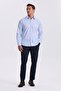 Blue Comfort Fit Non-Ironing 100% Cotton Striped Non-Iron Shirt - 2