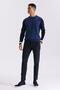 Blue Slim Fit Stripe Detailed Crew Neck Knitwear Sweater - 2