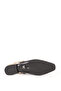 Women's Blunt Toe Buckle Stylish Patent Leather Sandals Real Leather Pl 406916 Black - 7