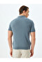 Knitwear Sweater Short Sleeve Basic Polo V-Neck Knitted Textured Cotton - 4