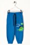 Printed Pocketed Saxe Color Boy's Tracksuit Single Bottom