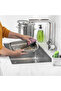 5 Pack of 3 Power Inox Colors Steel Dish Sponges - 7