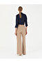 Beige Palazzo Fabric Trousers 50273084-Vr011 - 4