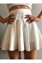 Women's White Mini Shorts Skirt