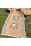 90X180 Double Sided 3 Layer Muslin Eye Patterned Kilim Motif Beach Towel - Peshtamal - Orange