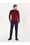 Burgundy Slim Fit Half Turtleneck Knitwear Sweater 50261367-Vr014 - 3
