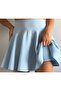 Women's Baby Blue Mini Shorts Skirt