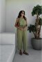 Sofie Oil Green Blouse and Pants Set - 2
