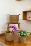 Marie - Decorative Natural Hand Knitted Wicker 3-Piece Flower Pot Basket Set with Handles