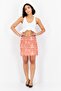 Women Regular Fit Floral Print Mini Skirt, Orange - 2