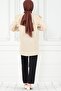 Cape-Beige Tunic with Pearls - 5