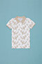 Boy's Stone Polo Neck T-Shirt 50263531 -Vr049