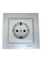 Karea Grounded Socket Silver Module+Cover+Frame
