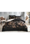 Preto Double Soft Life Satin Duvet Cover Set - 2