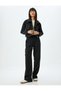 Crop Raincoat with Stand Collar, Zipper and Pocket Detail, Waterproof - 2