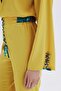 Monet's Bond Mustard Long Satin Pajama Set - 4