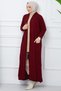 Shawl Collar Pocket Knitwear Cardigan Claret Red HM2243 - 3