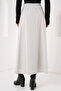 Women's Long Skirt with Pocket Detail 8024 - Gray - 5