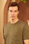 Comfort Fit Men's Khaki T-Shirt with Pockets Mars25 - 6