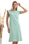 20333416 Single Jersey Dress with Shoulder Detail Cagla Green - 4