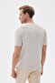 Limited Plain Short Sleeve Rayon Men's Beige Knitwear T-Shirt - 5
