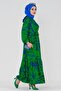 Miray Waist Tunnel Viscose Dress-Green - 2