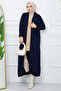 Shawl Collar Pocket Knitwear Cardigan Navy Blue HM2243