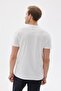 Comfort Fit Printed Men's Ecru T-Shirt Mars16 - 4