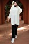 Balon Sleeve Knitwear Tunic Cream Hm2519