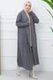 Shawl Collar Casual Knitwear Cardigan Smoked HM2248 - 2