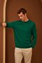 سويت شيرت رجالي أخضر بسيط ومريح من نوع Comfort Fit Mars26 - 4