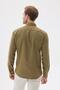 Easy-Iron Oxford Men's Khaki Slim Fit Shirt Mars36 - 5