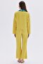 Monet's Bond Mustard Long Satin Pajama Set - 6