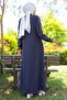 Anthracite Abaya with Piping Detail - 4
