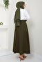Belted Mevlana Skirt Khaki HM2370 - 6