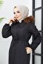معطف الدانتيل الخصر الأسود - 4