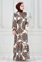 Neva Belted Viscose Dress-Brown - 3