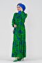 Miray Waist Tunnel Viscose Dress-Green - 3