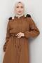 Allergic Fur Lined Bondit Coat Tan HM2330 - 4