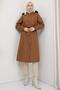 Allergic Fur Lined Bondit Coat Tan HM2330 - 3