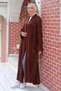 Shawl Collar Pocket Knitwear Cardigan Brown HM2243 - 4