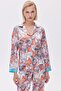 Leyiza Patterned Long Satin Pajama Set
