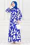 Geometric Patterned Dress-Saks Blue